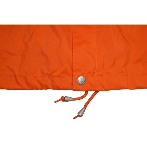 Vintage 90s Calvin Klein Jeans CK Logo Coach Jacket Orange Windbreaker Size L - Picture 4 of 14